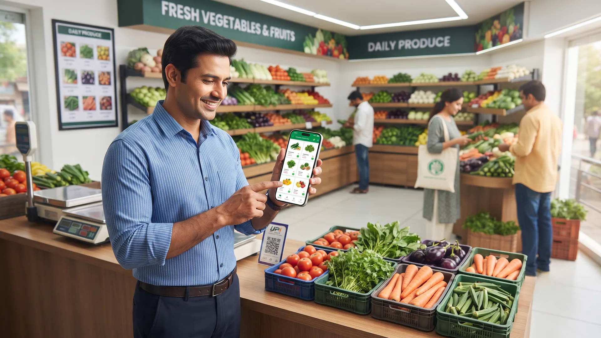 Can a fruit and vegetable shop sell online from the same store?