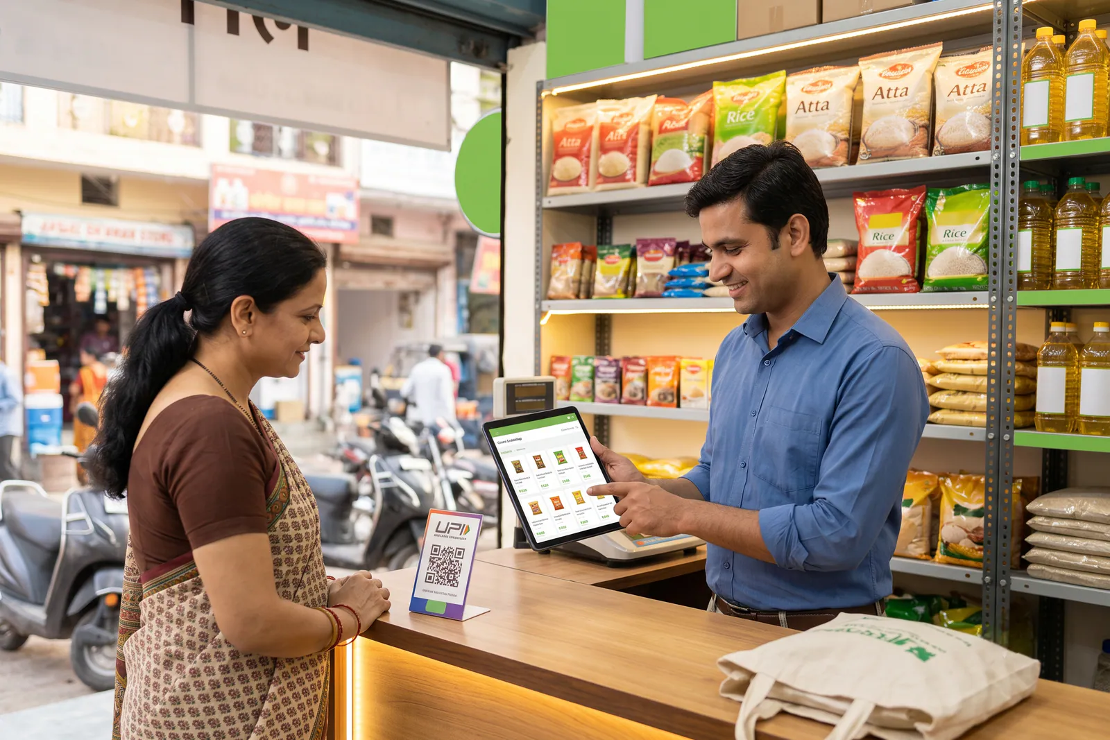 Infographic showing step-by-step timeline to turn a local shop into a digital store