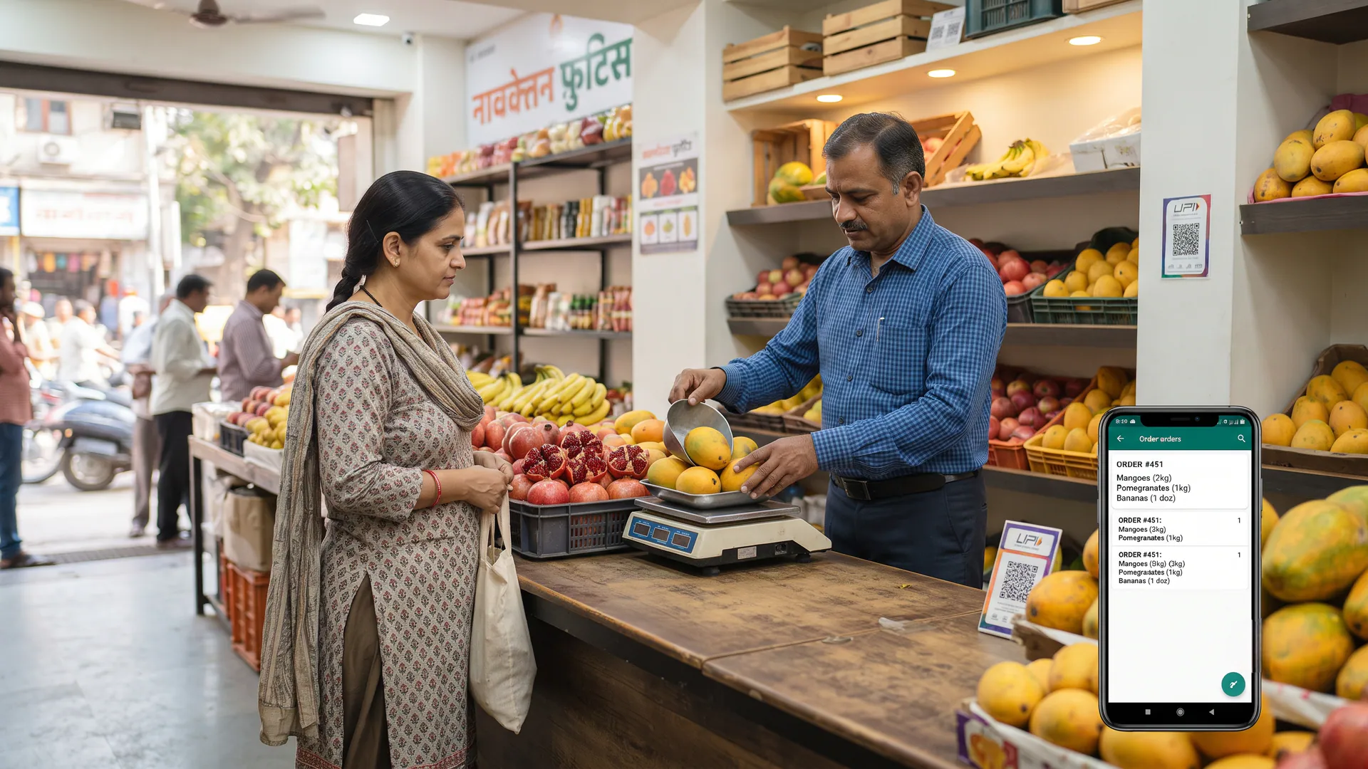 How can a small fruit shop start taking digital orders without changing its daily business?