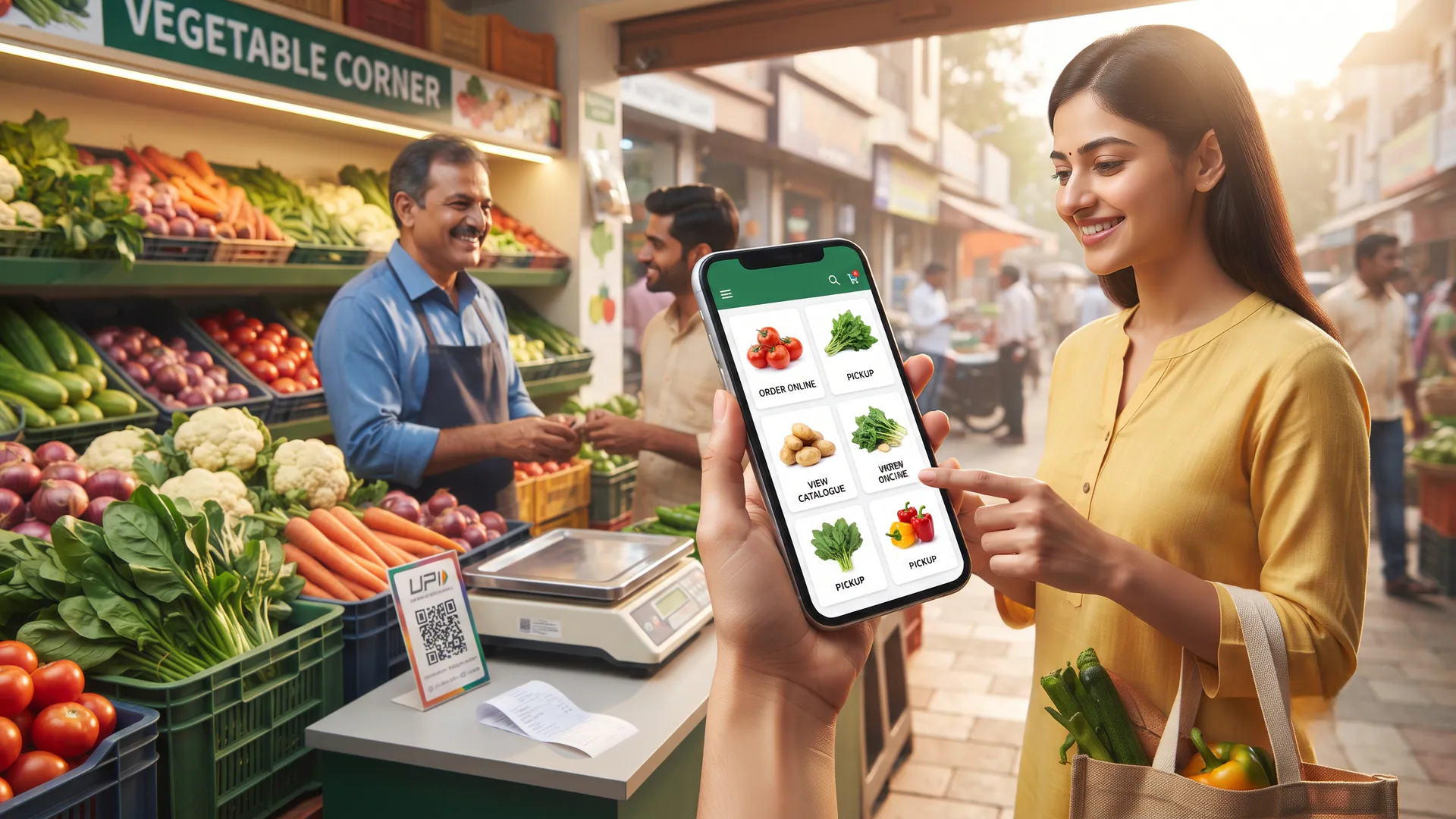 How can a vegetable vendor build repeat customers in their local area?