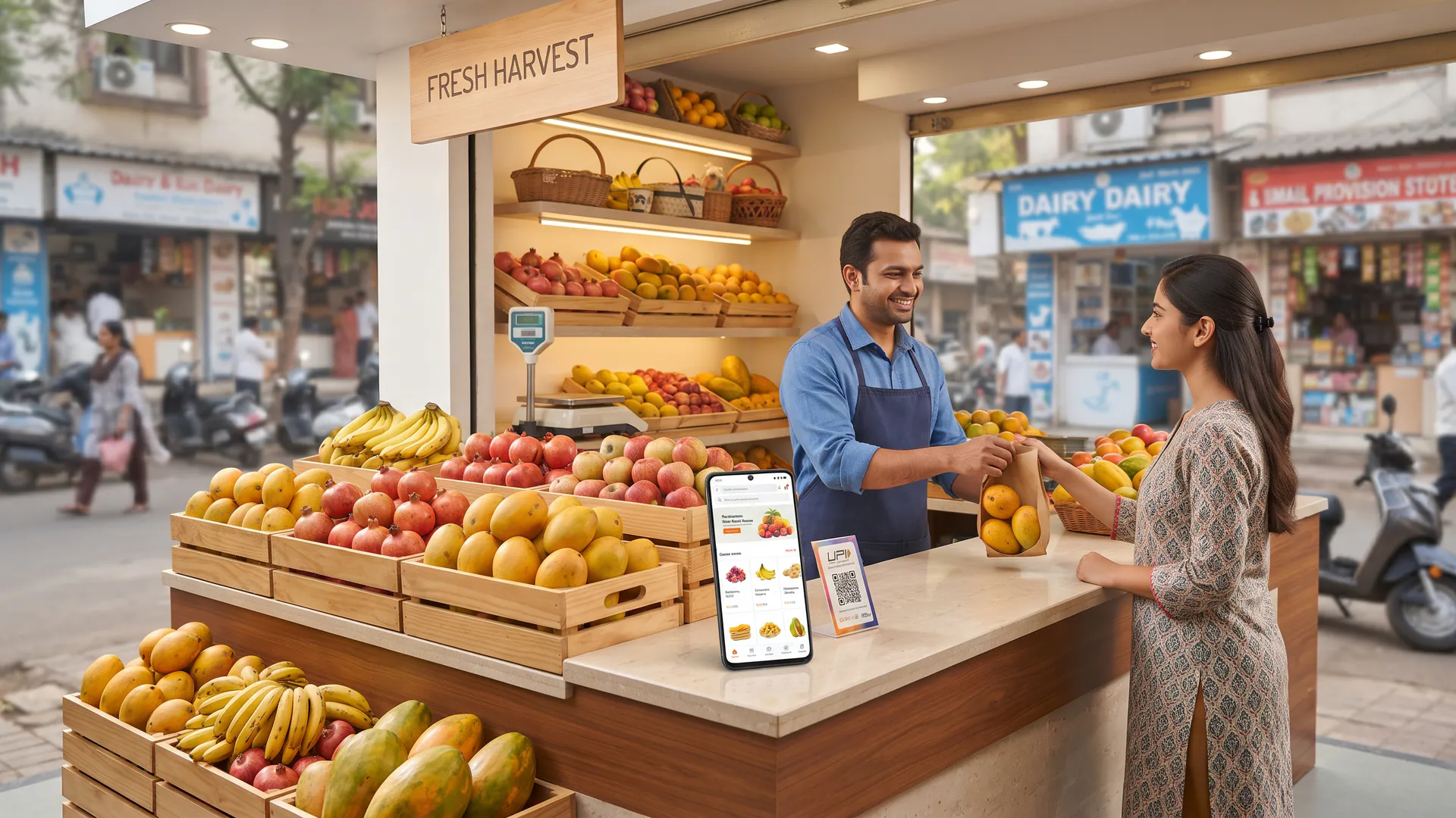 How can fruit shops reach customers near their store online?